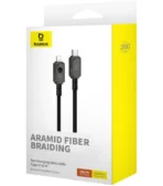 Baseus Cable de Carga rápida y Datos Tipo-C a Lightning, 20W, 2m, Negro - Imagen 3