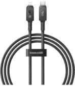 Baseus Cable de Carga rápida y Datos Tipo-C a Lightning, 20W, 2m, Negro