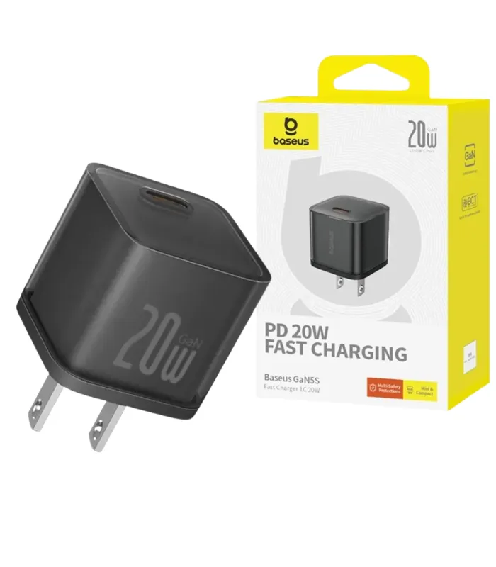 CUBO_BASEUS_1 Cargador para iPhone Baseus de Carga Rapida 20w Tipo-C - Imagen 1